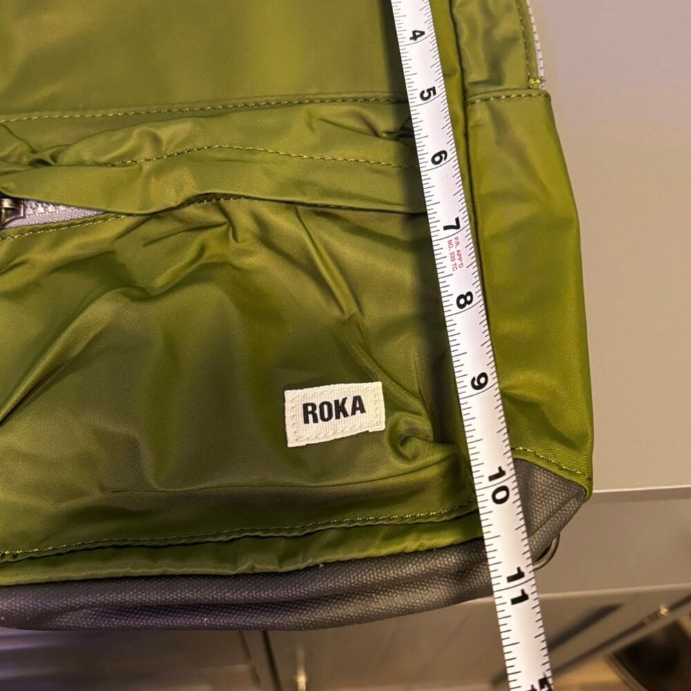 ROKA London Willesden B Recycled Nylon Sling Crossbody Bag Olive Avocado NWT - Picture 7 of 7